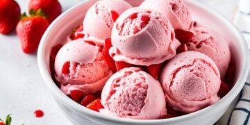 domowe lody truskawkowe